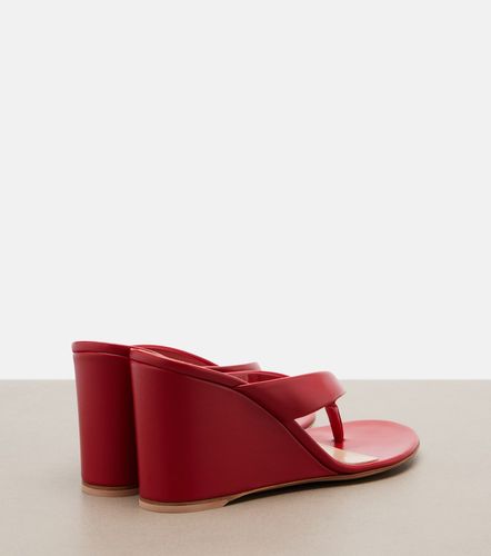 Mules compensées en cuir - Gianvito Rossi - Modalova