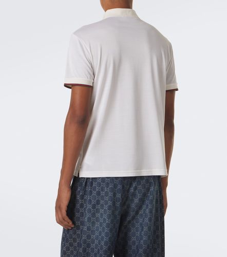 Gucci Polo Web Stripe en soie - Gucci - Modalova