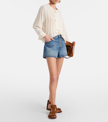 Short Greta à taille haute en jean - Ulla Johnson - Modalova