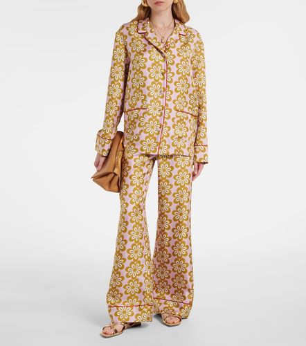 Pantalon de pyjama en soie à fleurs - La DoubleJ - Modalova