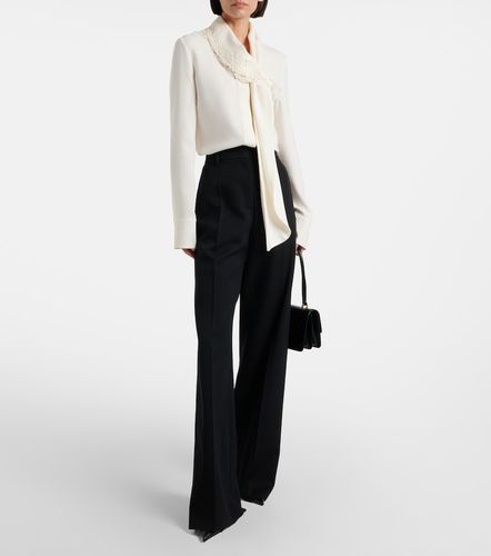 Blouse en soie mélangée et dentelle - Oscar de la Renta - Modalova