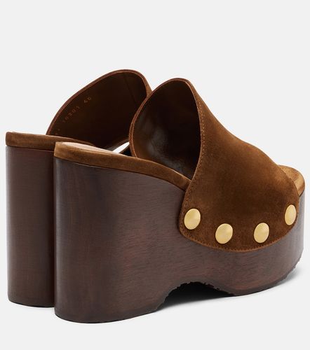 Mules compensées Ardéa en daim à clous - Gianvito Rossi - Modalova