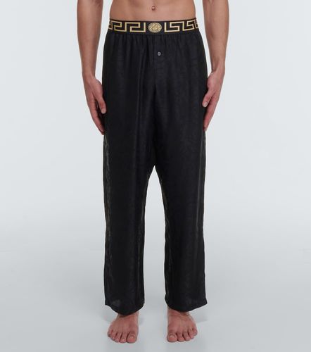 Pantalon de pyjama Barocco en soie - Versace - Modalova