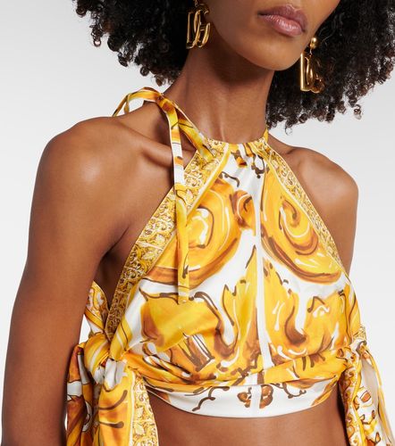 Dolce&Gabbana Top Majolica en soie - Dolce&Gabbana - Modalova