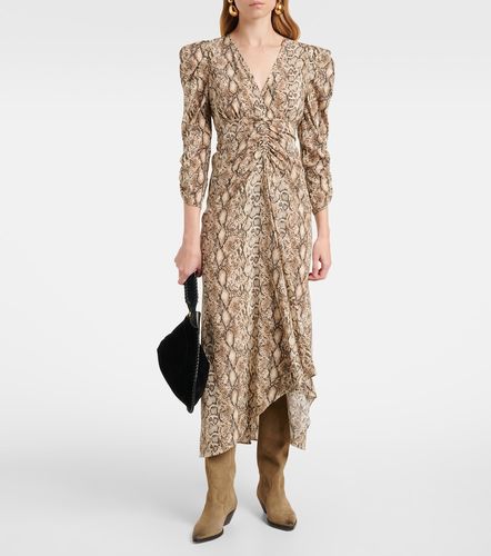 Robe midi Albini imprimée en soie mélangée - Isabel Marant - Modalova