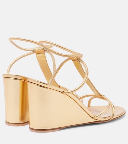 Sandales compensées en cuir métallisé - Gianvito Rossi - Modalova