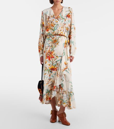 Jupe portefeuille à imprimé floral - Etro - Modalova