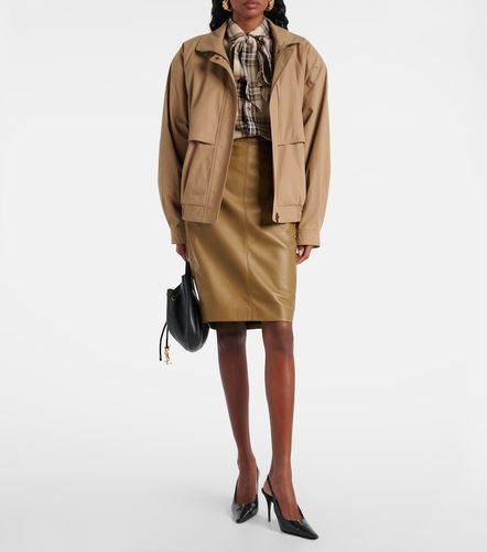 Jupe crayon Cassandre en cuir - Saint Laurent - Modalova