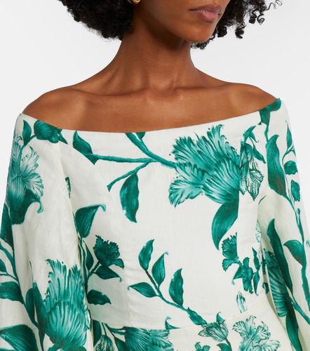 Robe longue Senlis en lin à fleurs - Agua by Agua Bendita - Modalova