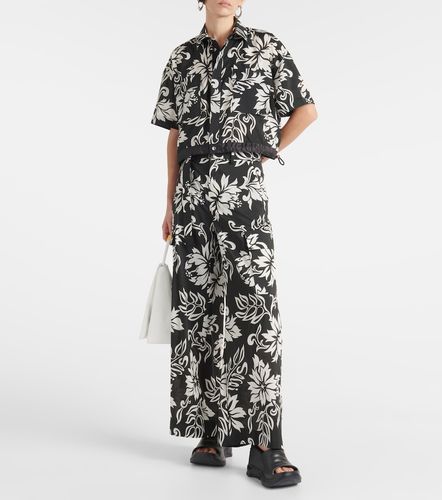 Pantalon ample taille haute à imprimé floral - Sacai - Modalova