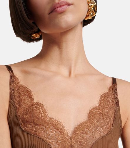 Top en soie et dentelle - Saint Laurent - Modalova