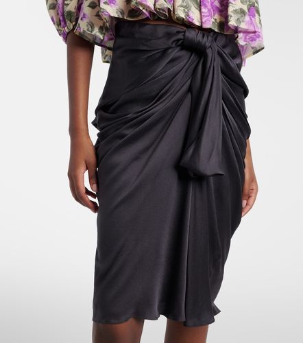 Chloé Jupe midi en satin de soie froncée - Chloe - Modalova