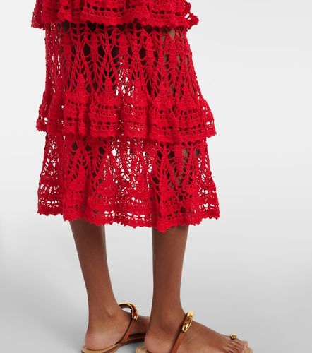 Jupe midi Elsie en crochet de coton - Anna Kosturova - Modalova