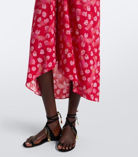 Robe midi Albini en soie mélangée à fleurs - Isabel Marant - Modalova