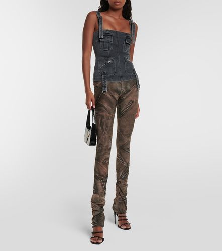 Pantalon skinny imprimé à taille basse - Blumarine - Modalova