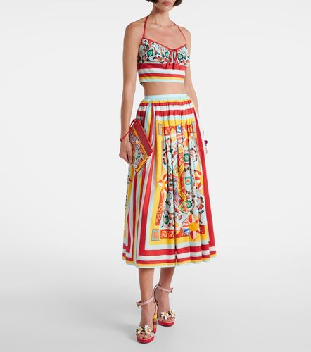 Top raccourci imprimé en coton - Dolce&Gabbana - Modalova
