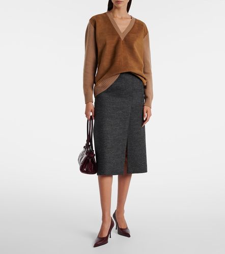 Prada Jupe midi en laine vierge - Prada - Modalova