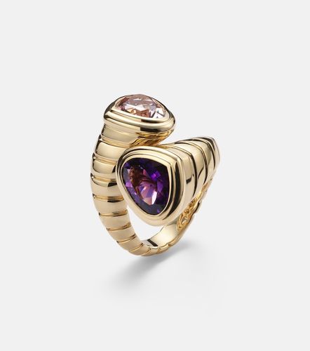 Bague Trisolina Toi Et Moi en or 18 ct, améthyste et morganite - Marina B - Modalova