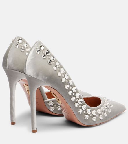 Escarpins Cosmic Love 105 en velours à ornements - Aquazzura - Modalova