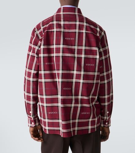 Chemise Script en jacquard de coton à carreaux - Gucci - Modalova