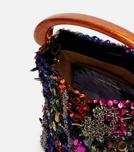 Sac Crisp Small en satin à sequins - Dries Van Noten - Modalova
