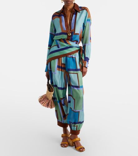 Chemise Como imprimée en satin de soie - Zimmermann - Modalova