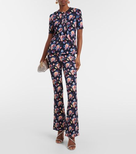 Pantalon à taille haute à fleurs - Rabanne - Modalova