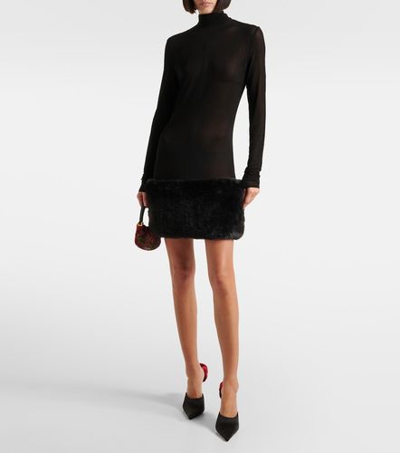 Robe en résille et fourrure synthétique - Magda Butrym - Modalova