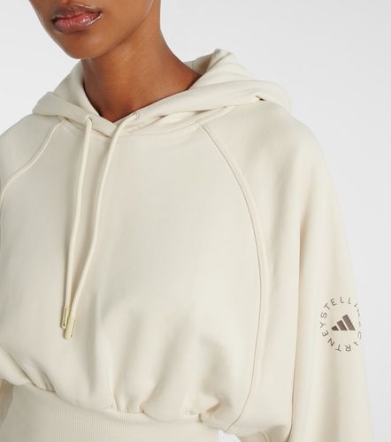 Sweat-shirt à capuche raccourci en coton - Adidas by Stella McCartney - Modalova