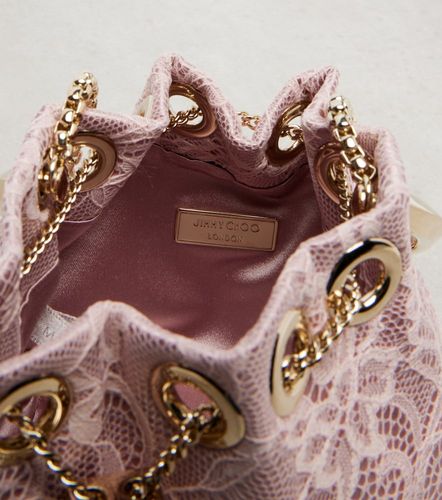 Sac seau Bon Bon Micro en satin et dentelle - Jimmy Choo - Modalova