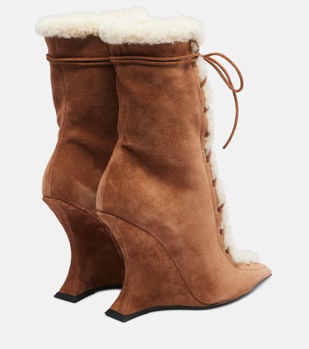 Bottines compensées Nina 105 en daim - Paris Texas - Modalova