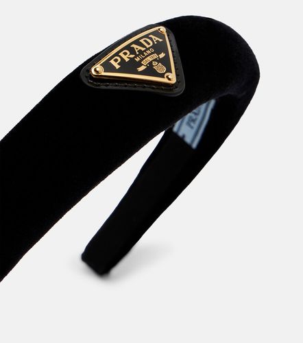 Serre-tête en velours de coton - Prada - Modalova