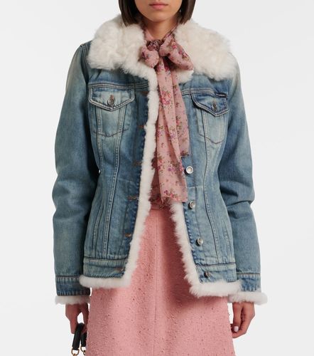 Veste en denim et shearling - Dolce&Gabbana - Modalova