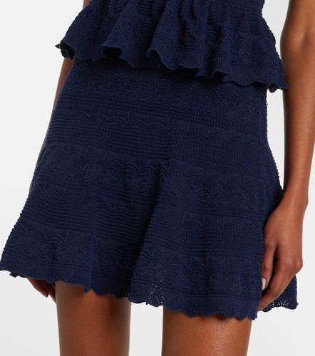 Robe péplum en coton mélangé - Self-Portrait - Modalova