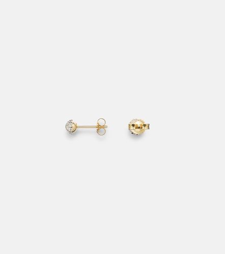 Boucles d'oreilles Dainty Mirror Ball en or 10 ct et diamants - Stone and Strand - Modalova