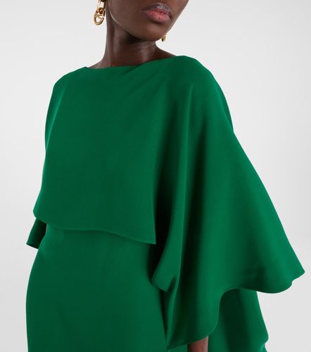 Robe en crêpe de soie à cape - Valentino - Modalova