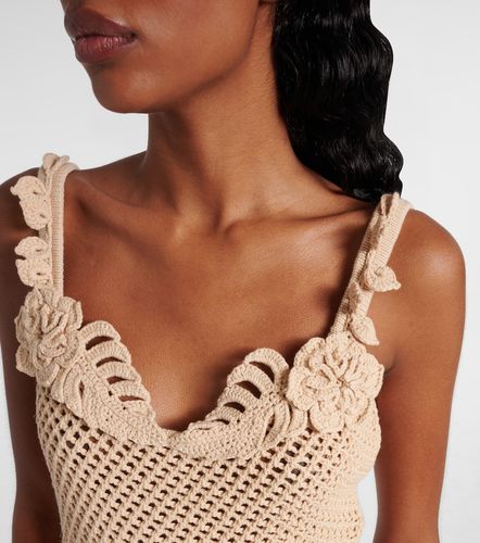 Top en crochet de coton mélangé - Elie Saab - Modalova