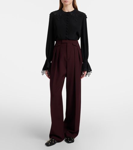 Chloé Blouse brodée en crêpe de chine et soie - Chloe - Modalova
