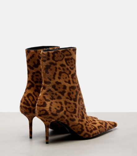 Bottines Ashley 75 en cuir façon poulain - Saint Laurent - Modalova