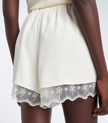Short en satin bordé de dentelle - Simone Rocha - Modalova
