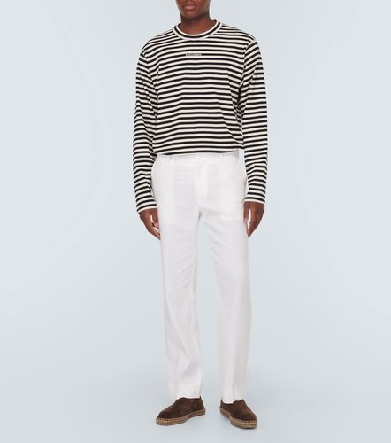 Pantalon droit en lin mélangé - Dolce&Gabbana - Modalova