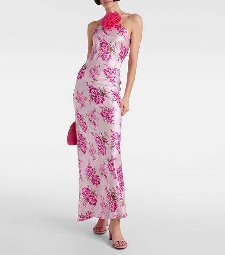 Robe longue en soie à appliqués floraux - Rodarte - Modalova