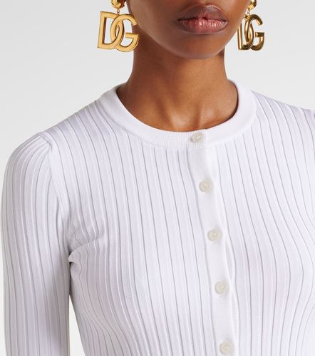 Cardigan en maille côtelée - Dolce&Gabbana - Modalova