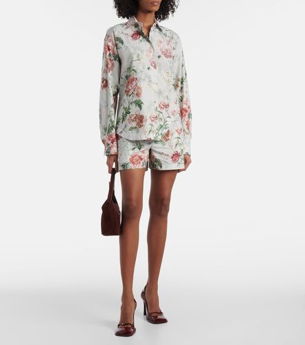 The Attico Short en coton à fleurs - The Attico - Modalova