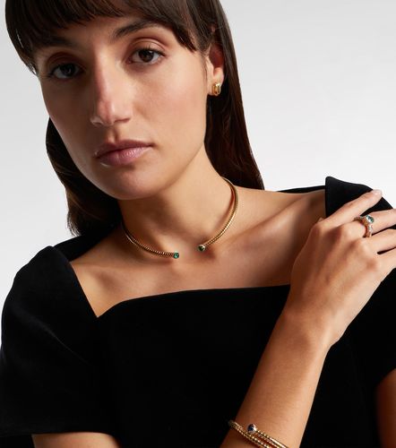 Collier en or jaune 18 ct, émeraudes et diamants - Marina B - Modalova