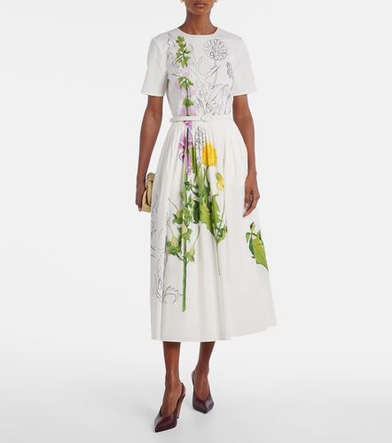 Robe midi Foxglove en coton mélangé - Oscar de la Renta - Modalova