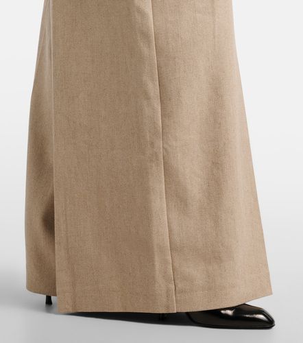 Pantalon ample en lin et coton - Elie Saab - Modalova