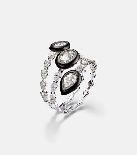 Bague Saturn en or blanc 18 ct et diamants - Kamyen - Modalova