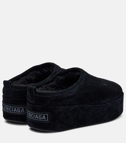 Mules compensées Alaska en daim - Balenciaga - Modalova