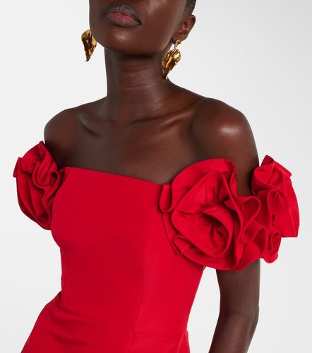 Robe de cocktail en soie à encolure bardot - Carolina Herrera - Modalova